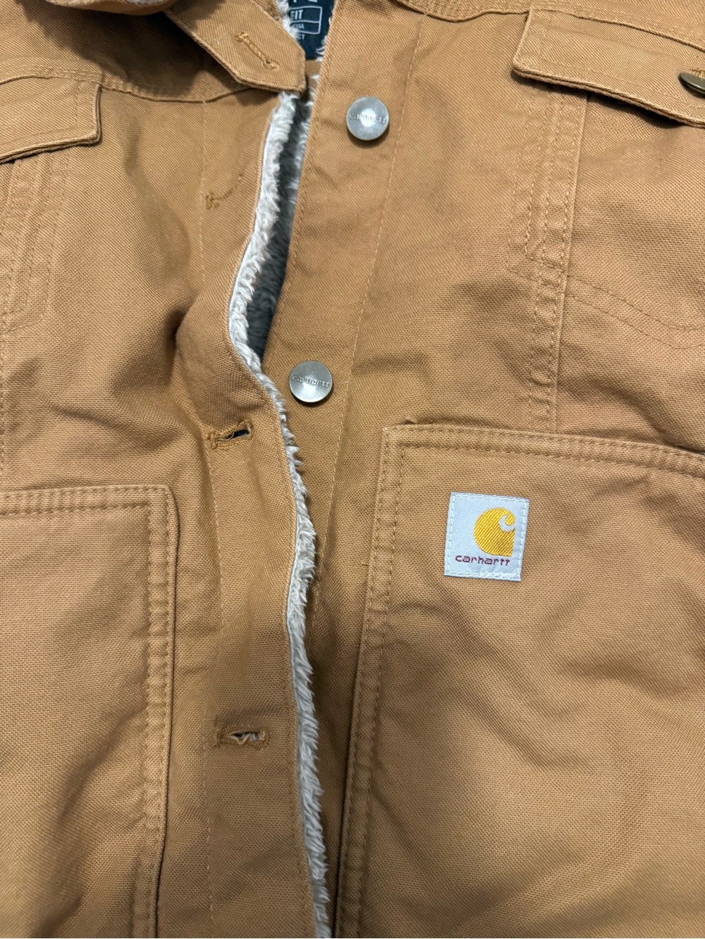 Carhartt Women’s Brown Sherpa-Lined Work Jacket - Picture 2 of 5